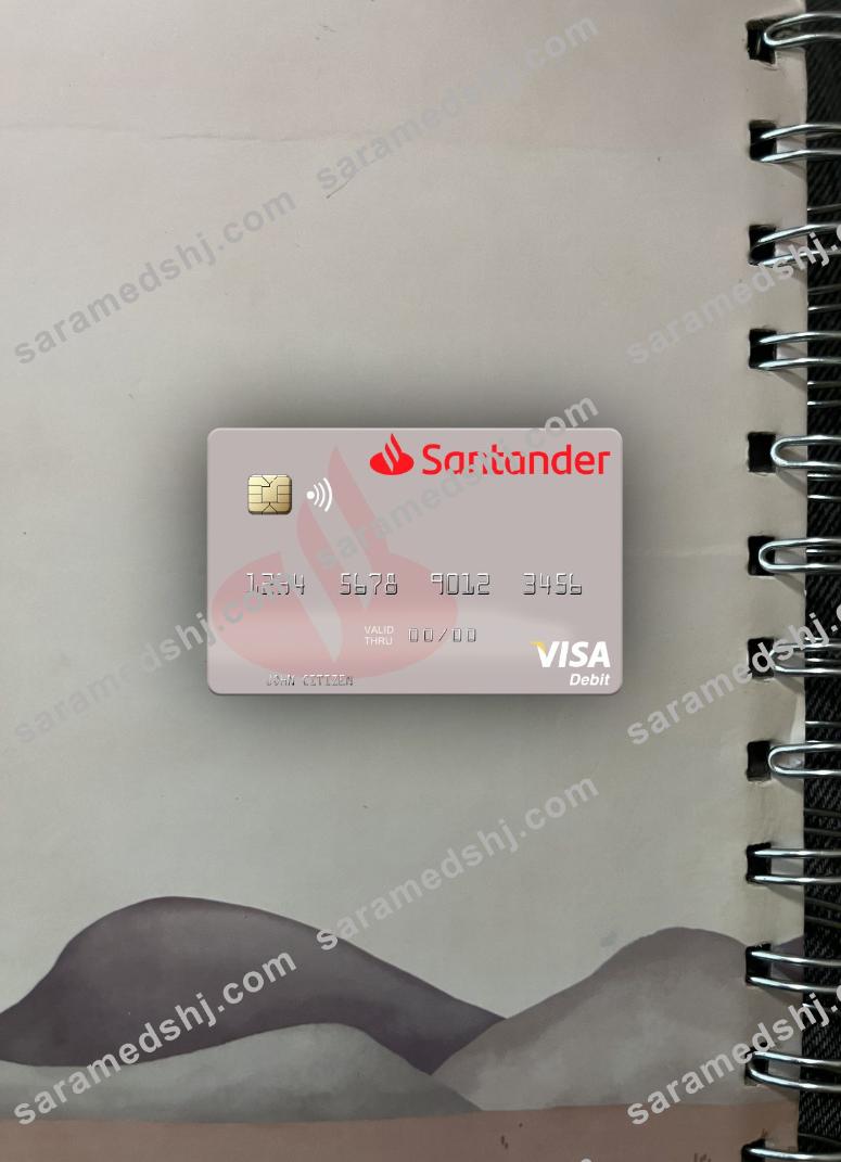 Spain Banco Santander visa debit card photolook front
